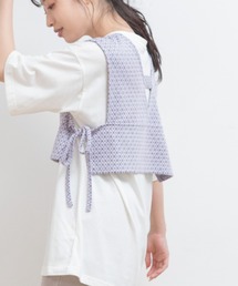 Mysa&Liina | ジャガードビスチェＴシャツセット(Tシャツ/カットソー)