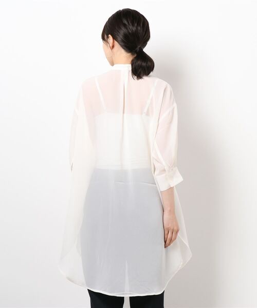 HONEYSUCKLE ROSE（ハニーサックルローズ）の「【HONEYSUCKLE ROSE】シアーブラウス（シャツ/ブラウス・レディース・ベージュ/オフホワイト/パープル・M/L）」の5枚目の写真