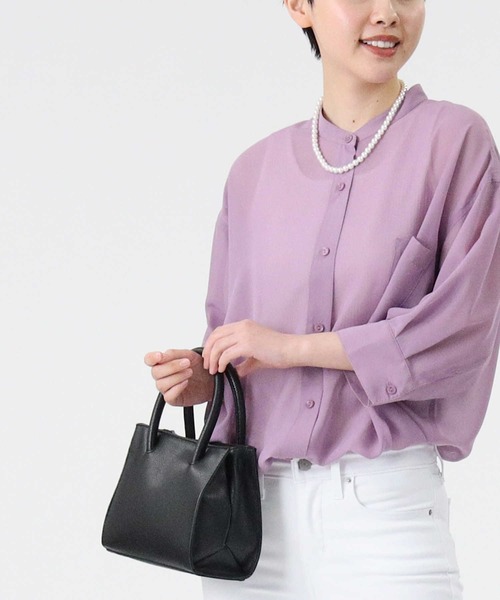 HONEYSUCKLE ROSE（ハニーサックルローズ）の「【HONEYSUCKLE ROSE】シアーブラウス（シャツ/ブラウス・レディース・ベージュ/オフホワイト/パープル・M/L）」の3枚目の写真