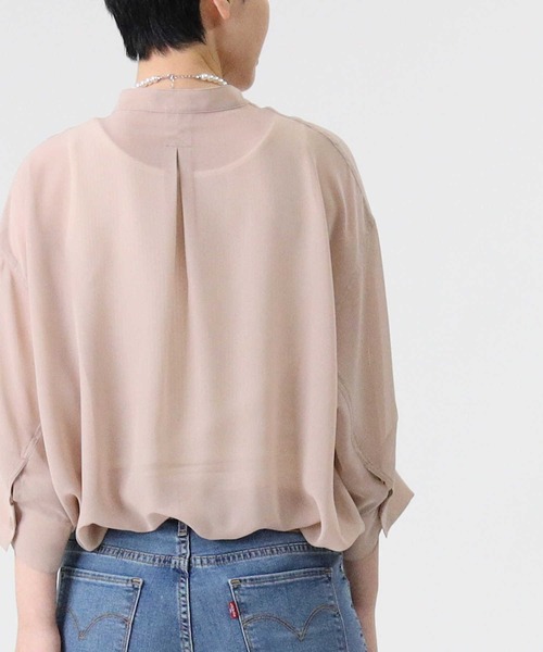 HONEYSUCKLE ROSE（ハニーサックルローズ）の「【HONEYSUCKLE ROSE】シアーブラウス（シャツ/ブラウス・レディース・ベージュ/オフホワイト/パープル・M/L）」の14枚目の写真