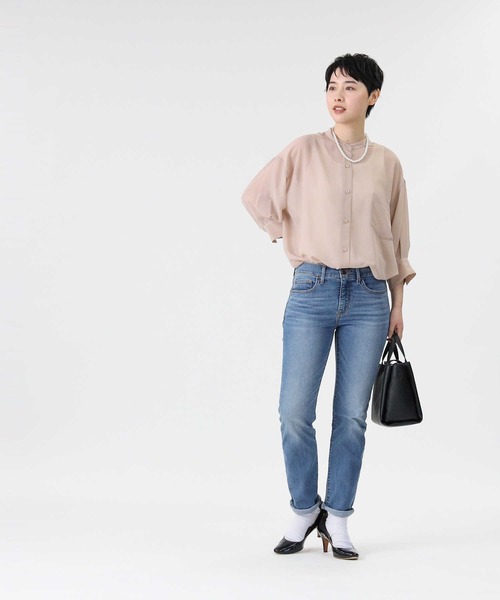 HONEYSUCKLE ROSE（ハニーサックルローズ）の「【HONEYSUCKLE ROSE】シアーブラウス（シャツ/ブラウス・レディース・ベージュ/オフホワイト/パープル・M/L）」の15枚目の写真