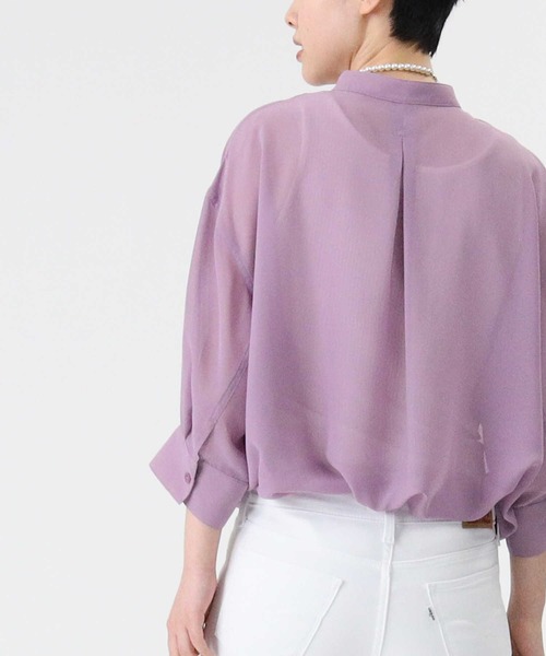 HONEYSUCKLE ROSE（ハニーサックルローズ）の「【HONEYSUCKLE ROSE】シアーブラウス（シャツ/ブラウス・レディース・ベージュ/オフホワイト/パープル・M/L）」の21枚目の写真