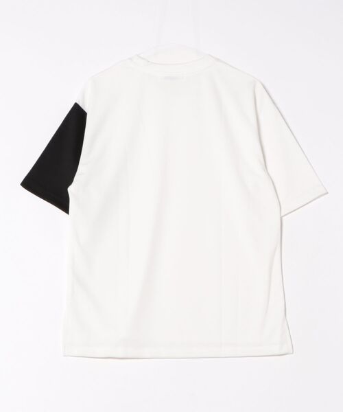 UNION STATION（ユニオンステーション）の「ポンチ切り替えアシンメトリーTシャツ（Tシャツ/カットソー・メンズ・ホワイト系その他/ブラック系その他・L/LL/M）」の13枚目の写真