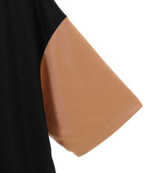 UNION STATION（ユニオンステーション）の「ポンチ切り替えアシンメトリーTシャツ（Tシャツ/カットソー・メンズ・ホワイト系その他/ブラック系その他・L/LL/M）」の10枚目の写真