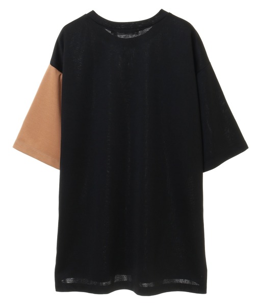 UNION STATION（ユニオンステーション）の「ポンチ切り替えアシンメトリーTシャツ（Tシャツ/カットソー・メンズ・ホワイト系その他/ブラック系その他・L/LL/M）」の8枚目の写真