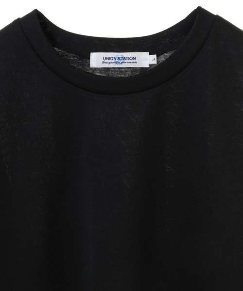 UNION STATION（ユニオンステーション）の「ポンチ切り替えアシンメトリーTシャツ（Tシャツ/カットソー・メンズ・ホワイト系その他/ブラック系その他・L/LL/M）」の11枚目の写真