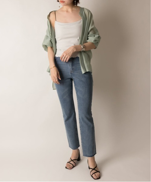 RANDA（ランダ）の「バックオープンカップ付きキャミソール（キャミソール・レディース・ライトグレー/ブラック/ベージュ/アイボリー・FREE）」の22枚目の写真