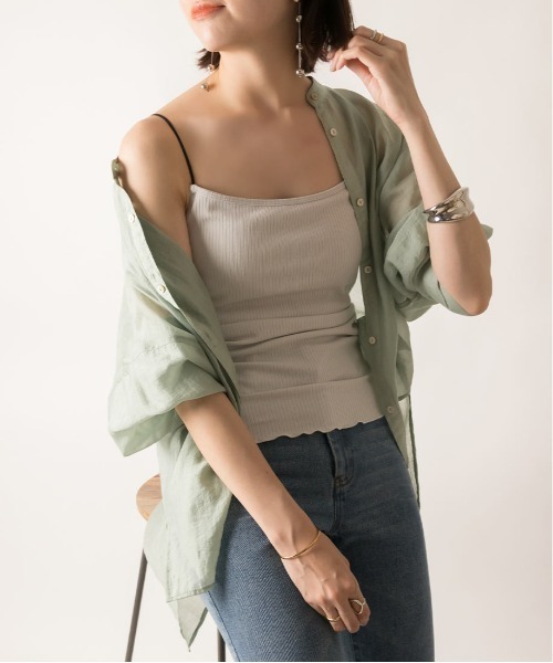 RANDA（ランダ）の「バックオープンカップ付きキャミソール（キャミソール・レディース・ライトグレー/ブラック/ベージュ/アイボリー・FREE）」の5枚目の写真