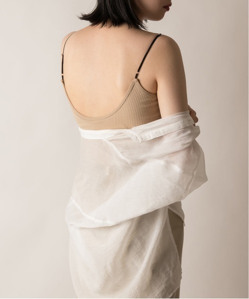 RANDA（ランダ）の「バックオープンカップ付きキャミソール（キャミソール・レディース・ライトグレー/ブラック/ベージュ/アイボリー・FREE）」の17枚目の写真