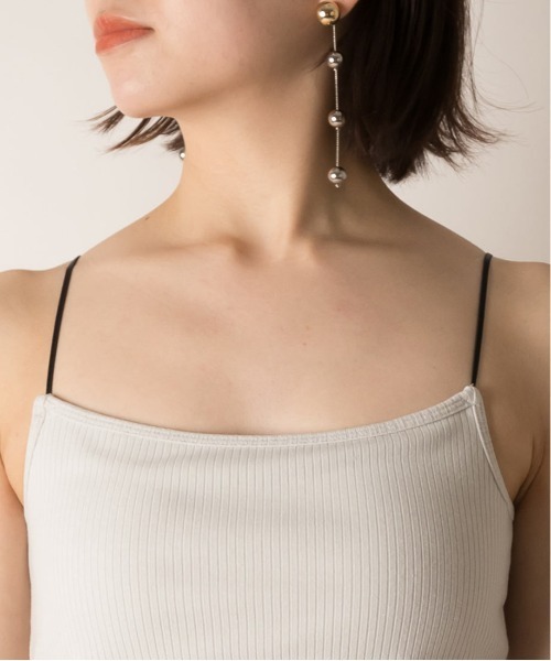 RANDA（ランダ）の「バックオープンカップ付きキャミソール（キャミソール・レディース・ライトグレー/ブラック/ベージュ/アイボリー・FREE）」の6枚目の写真