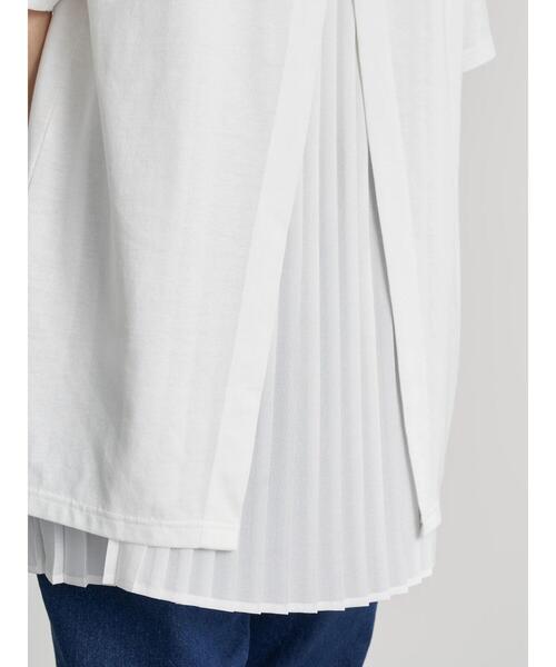 earth music&ecology（アースミュージックアンドエコロジー）の「SET2点バックスリットカットソー+プリーツインナー ＊（Tシャツ/カットソー・レディース・ブラック/オフホワイト/サックスブルー・FREE）」の11枚目の写真