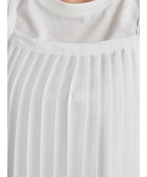 earth music&ecology（アースミュージックアンドエコロジー）の「SET2点バックスリットカットソー+プリーツインナー ＊（Tシャツ/カットソー・レディース・ブラック/オフホワイト/サックスブルー・FREE）」の13枚目の写真