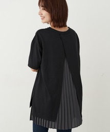 earth music&ecology | SET2点バックスリットカットソー+プリーツインナー ＊(Tシャツ/カットソー)