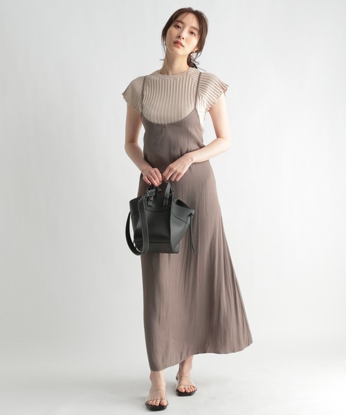 Andemiu（アンデミュウ）の「リブデザインニット956851（ニット/セーター・レディース・ピンクベージュ/ブラウン/イエロー/ブラック・FREE）」の11枚目の写真