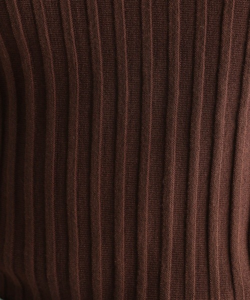 Andemiu（アンデミュウ）の「リブデザインニット956851（ニット/セーター・レディース・ピンクベージュ/ブラウン/イエロー/ブラック・FREE）」の16枚目の写真