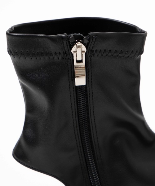 WEGO（ウィゴー）の「WEGO/スクエアサンダルブーツ（ブーツ・レディース・ブラック・MEDIUM/LARGE）」の6枚目の写真