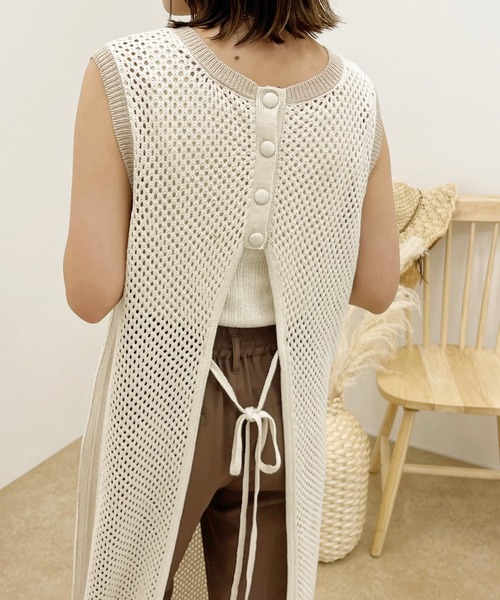 apres jour clair(アプレジュールクレア)の「【apres jour clair】2WAYメッシュワンピース【ZOZOTOWN限定アイテム】(ワンピース・レディース・ベージュ/その他/アイボリー・フリー/X-LARGE)」の3枚目の写真