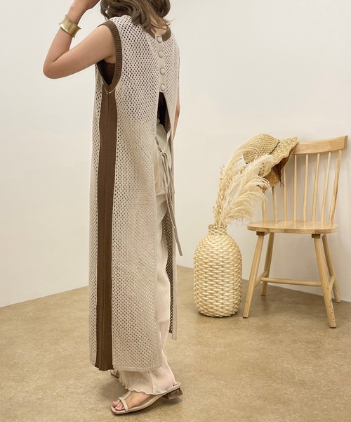 apres jour clair(アプレジュールクレア)の「【apres jour clair】2WAYメッシュワンピース【ZOZOTOWN限定アイテム】(ワンピース・レディース・ベージュ/その他/アイボリー・フリー/X-LARGE)」の9枚目の写真