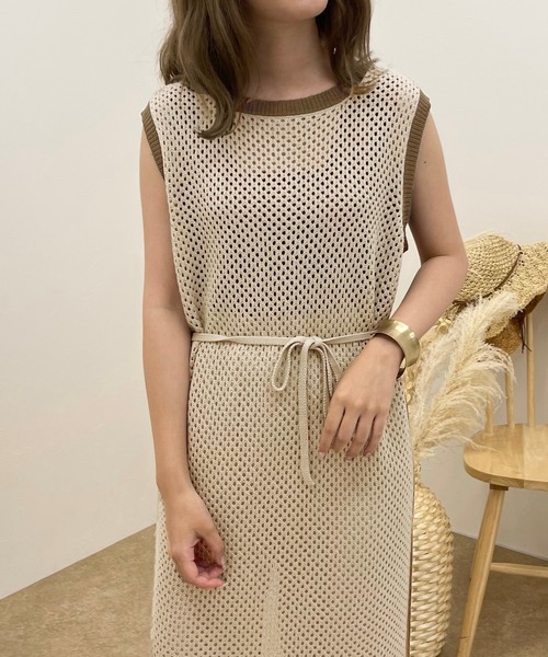 apres jour clair(アプレジュールクレア)の「【apres jour clair】2WAYメッシュワンピース【ZOZOTOWN限定アイテム】(ワンピース・レディース・ベージュ/その他/アイボリー・フリー/X-LARGE)」の4枚目の写真