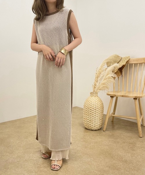 apres jour clair(アプレジュールクレア)の「【apres jour clair】2WAYメッシュワンピース【ZOZOTOWN限定アイテム】(ワンピース・レディース・ベージュ/その他/アイボリー・フリー/X-LARGE)」の6枚目の写真