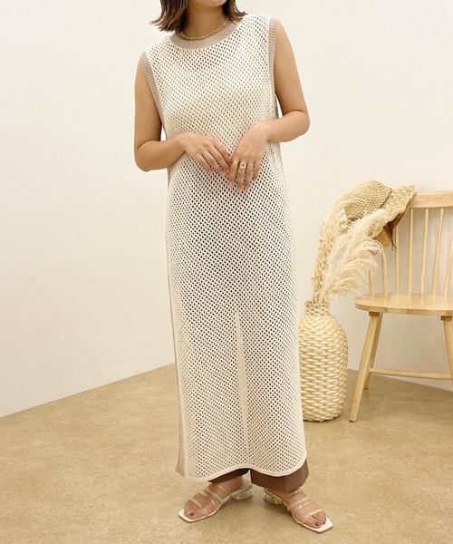 apres jour clair(アプレジュールクレア)の「【apres jour clair】2WAYメッシュワンピース【ZOZOTOWN限定アイテム】(ワンピース・レディース・ベージュ/その他/アイボリー・フリー/X-LARGE)」の20枚目の写真