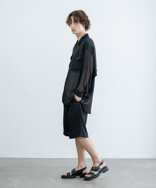 EDDEN ELLEN（エデンエレン）の「レイヤーシアーシャツ（シャツ/ブラウス・メンズ・ブラック・SMALL/MEDIUM/LARGE/X-SMALL）」の19枚目の写真