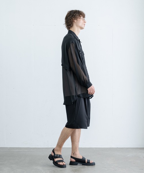 EDDEN ELLEN（エデンエレン）の「レイヤーシアーシャツ（シャツ/ブラウス・メンズ・ブラック・SMALL/MEDIUM/LARGE/X-SMALL）」の15枚目の写真