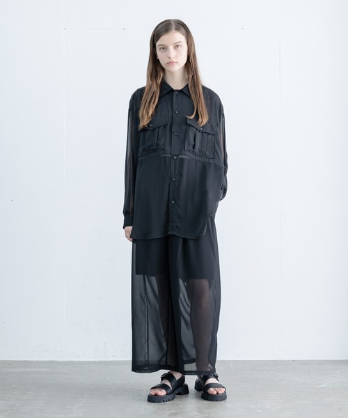 EDDEN ELLEN（エデンエレン）の「レイヤーシアーシャツ（シャツ/ブラウス・メンズ・ブラック・SMALL/MEDIUM/LARGE/X-SMALL）」の16枚目の写真