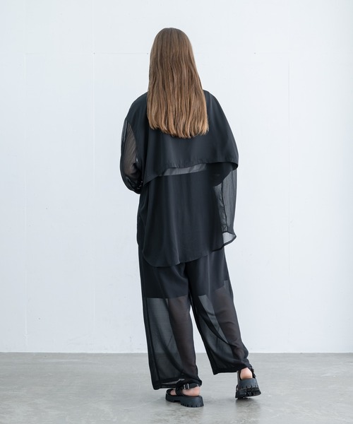 EDDEN ELLEN（エデンエレン）の「レイヤーシアーシャツ（シャツ/ブラウス・メンズ・ブラック・SMALL/MEDIUM/LARGE/X-SMALL）」の4枚目の写真