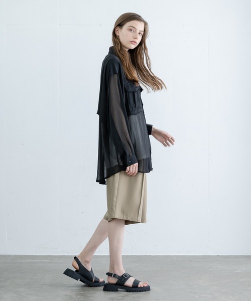 EDDEN ELLEN（エデンエレン）の「レイヤーシアーシャツ（シャツ/ブラウス・メンズ・ブラック・SMALL/MEDIUM/LARGE/X-SMALL）」の20枚目の写真