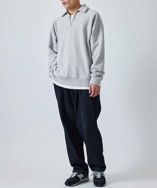 BATONER（バトナー）の「【BATONER EX】HALF ZIP POLO/UNISEX（スウェット・メンズ・グレー・M/L）」の8枚目の写真