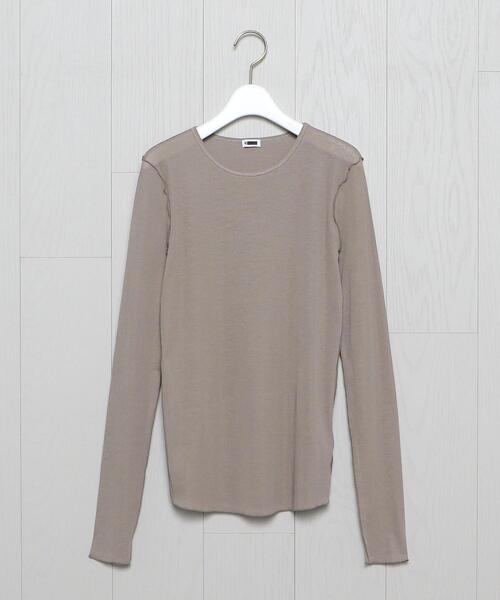H　BEAUTY&YOUTH UNITED ARROWS（エイチビューティーアンドユースユナイテッドアローズ）の「＜H＞COTTON RIB CREW NECK PULLOVER/カットソー（Tシャツ/カットソー・レディース・ホワイト/ブラック/ダークグリーン/オレンジ/モカ/ライム/ライラック・FREE）」の4枚目の写真