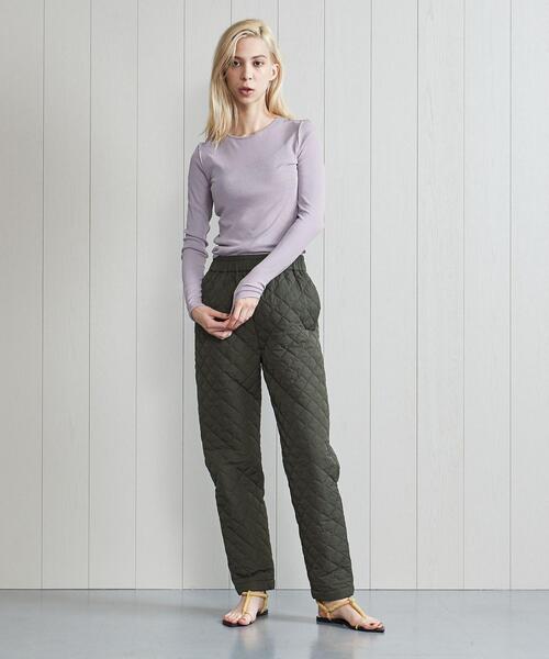 H　BEAUTY&YOUTH UNITED ARROWS（エイチビューティーアンドユースユナイテッドアローズ）の「＜H＞COTTON RIB CREW NECK PULLOVER/カットソー（Tシャツ/カットソー・レディース・ホワイト/ブラック/ダークグリーン/オレンジ/モカ/ライム/ライラック・FREE）」の12枚目の写真