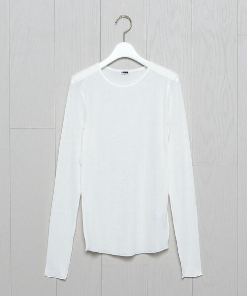 H　BEAUTY&YOUTH UNITED ARROWS（エイチビューティーアンドユースユナイテッドアローズ）の「＜H＞COTTON RIB CREW NECK PULLOVER/カットソー（Tシャツ/カットソー・レディース・ホワイト/ブラック/ダークグリーン/オレンジ/モカ/ライム/ライラック・FREE）」の11枚目の写真