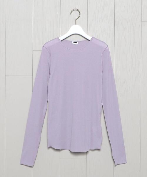 H　BEAUTY&YOUTH UNITED ARROWS（エイチビューティーアンドユースユナイテッドアローズ）の「＜H＞COTTON RIB CREW NECK PULLOVER/カットソー（Tシャツ/カットソー・レディース・ホワイト/ブラック/ダークグリーン/オレンジ/モカ/ライム/ライラック・FREE）」の13枚目の写真