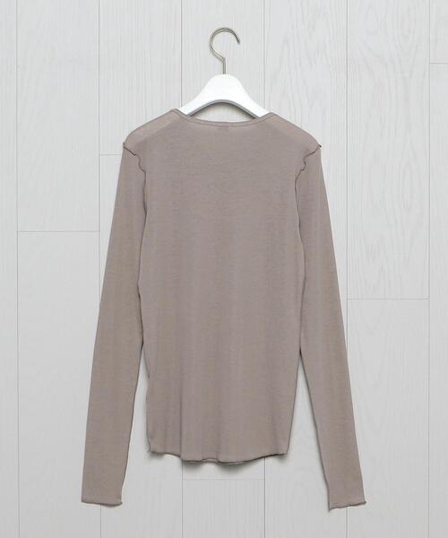 H　BEAUTY&YOUTH UNITED ARROWS（エイチビューティーアンドユースユナイテッドアローズ）の「＜H＞COTTON RIB CREW NECK PULLOVER/カットソー（Tシャツ/カットソー・レディース・ホワイト/ブラック/ダークグリーン/オレンジ/モカ/ライム/ライラック・FREE）」の15枚目の写真