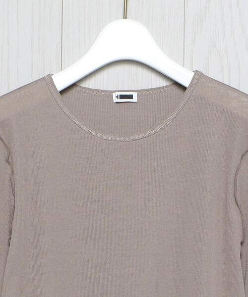 H　BEAUTY&YOUTH UNITED ARROWS（エイチビューティーアンドユースユナイテッドアローズ）の「＜H＞COTTON RIB CREW NECK PULLOVER/カットソー（Tシャツ/カットソー・レディース・ホワイト/ブラック/ダークグリーン/オレンジ/モカ/ライム/ライラック・FREE）」の16枚目の写真