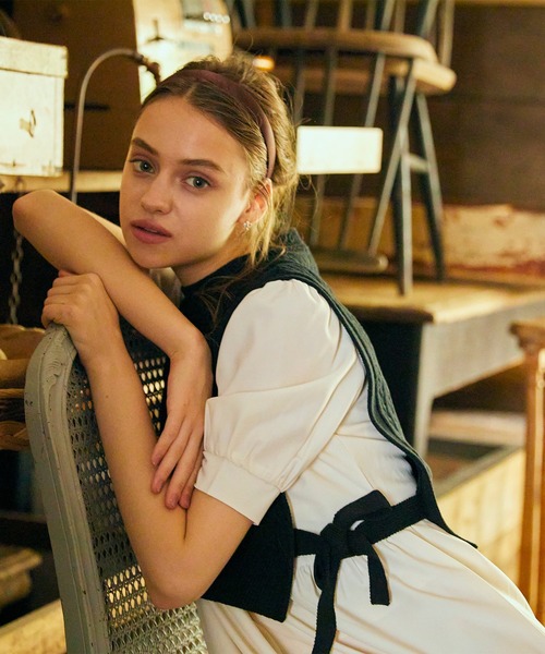 BE RADIANCE（ビーラディエンス）の「ニットベスト付きロングワンピ（ワンピース・レディース・ブラウン/ベージュ/ブラック・FREE）」の7枚目の写真