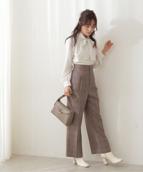 PROPORTION BODY DRESSING(プロポーションボディドレッシング)の「ボウタイリボンオータムブラウス / 1211210915(シャツ/ブラウス・レディース・ホワイト系その他/ブルー系その他/グレー・MEDIUM/SMALL)」の11枚目の写真