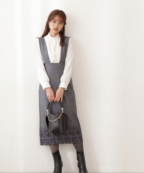 PROPORTION BODY DRESSING(プロポーションボディドレッシング)の「ボウタイリボンオータムブラウス / 1211210915(シャツ/ブラウス・レディース・ホワイト系その他/ブルー系その他/グレー・MEDIUM/SMALL)」の7枚目の写真