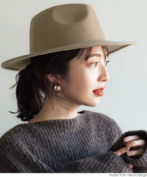 coca（coca）（コカ）の「ウールハット（ハット・レディース・ベージュ/チャコールグレー・ONE SIZE）」の16枚目の写真