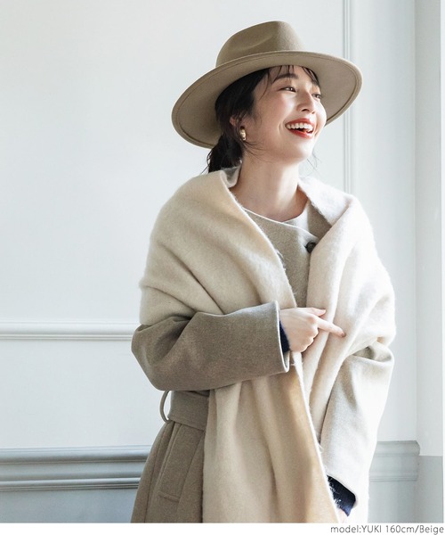 coca（coca）（コカ）の「ウールハット（ハット・レディース・ベージュ/チャコールグレー・ONE SIZE）」の11枚目の写真