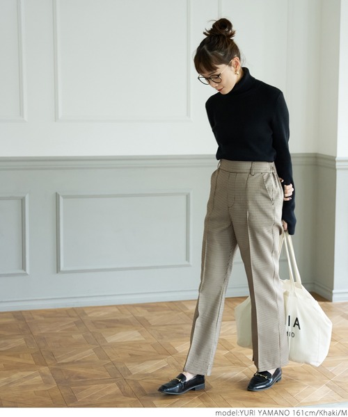 coca（coca）（コカ）の「チェック柄センタシームパンツ（その他パンツ・レディース・カーキ・M/L）」の8枚目の写真