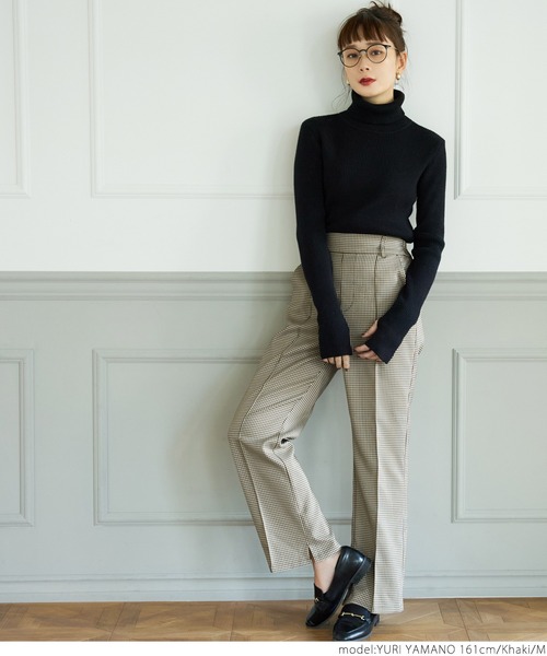 coca（coca）（コカ）の「チェック柄センタシームパンツ（その他パンツ・レディース・カーキ・M/L）」の15枚目の写真