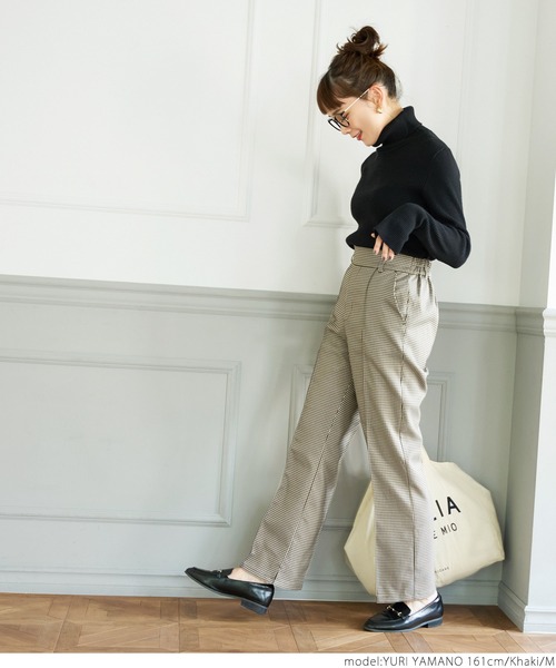 coca（coca）（コカ）の「チェック柄センタシームパンツ（その他パンツ・レディース・カーキ・M/L）」の10枚目の写真