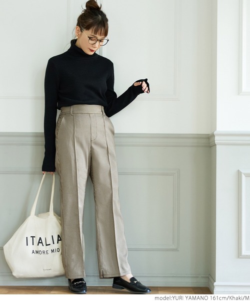 coca（coca）（コカ）の「チェック柄センタシームパンツ（その他パンツ・レディース・カーキ・M/L）」の11枚目の写真