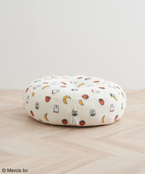 Miffy（ ミッフィー）の「【miffy×ROPE' PICNIC】フルーツフラワープリントふかふかクッション（クッション/クッションカバー・レディース・ネイビー/キナリ・FREE）」の4枚目の写真