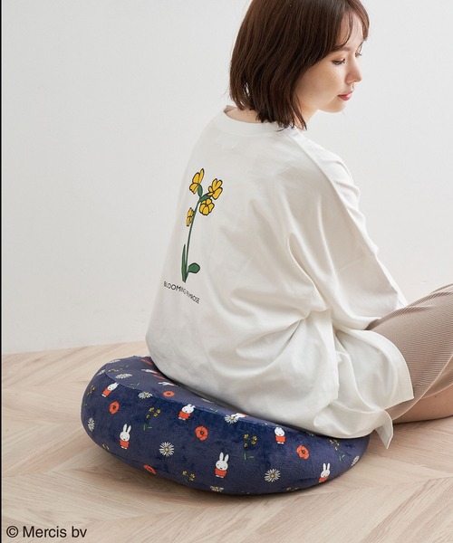 Miffy（ ミッフィー）の「【miffy×ROPE' PICNIC】フルーツフラワープリントふかふかクッション（クッション/クッションカバー・レディース・ネイビー/キナリ・FREE）」の15枚目の写真