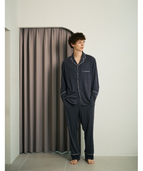 コットンベアパジャマ長袖＆ロングパンツ/セット【ペアパジャマ/限定