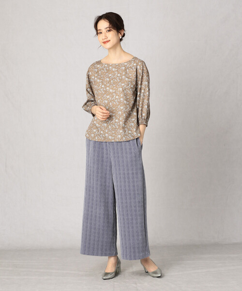 Comme Ca Mature(コムサマチュア)の「フラワープリント ブラウス(シャツ/ブラウス・レディース・ブラック/ブラウン/アイボリー・MEDIUM/LARGE)」の5枚目の写真